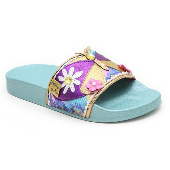 Irregular Choice | Shoes | Irregular Choice Beige And Floral  Irregular Choice Floral Sandals - Blue, Purple, Gold, Pink